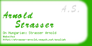 arnold strasser business card